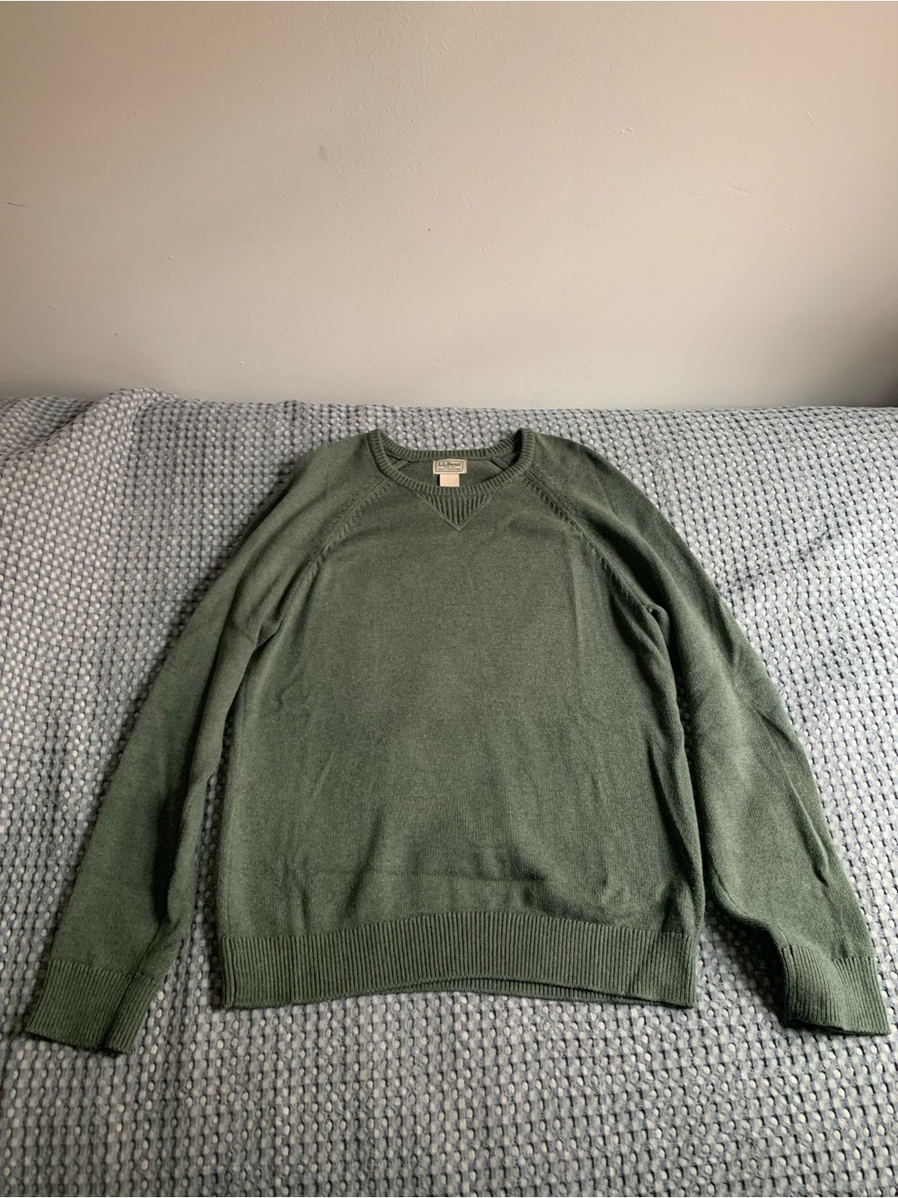 L.L. Bean Olive Green Crewneck Sweater